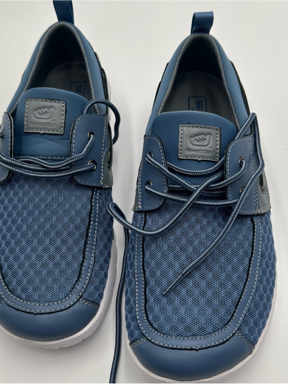 Men's Navy Skuze Marina  Mesh Boat Shoes with Lace-Tie Comfort